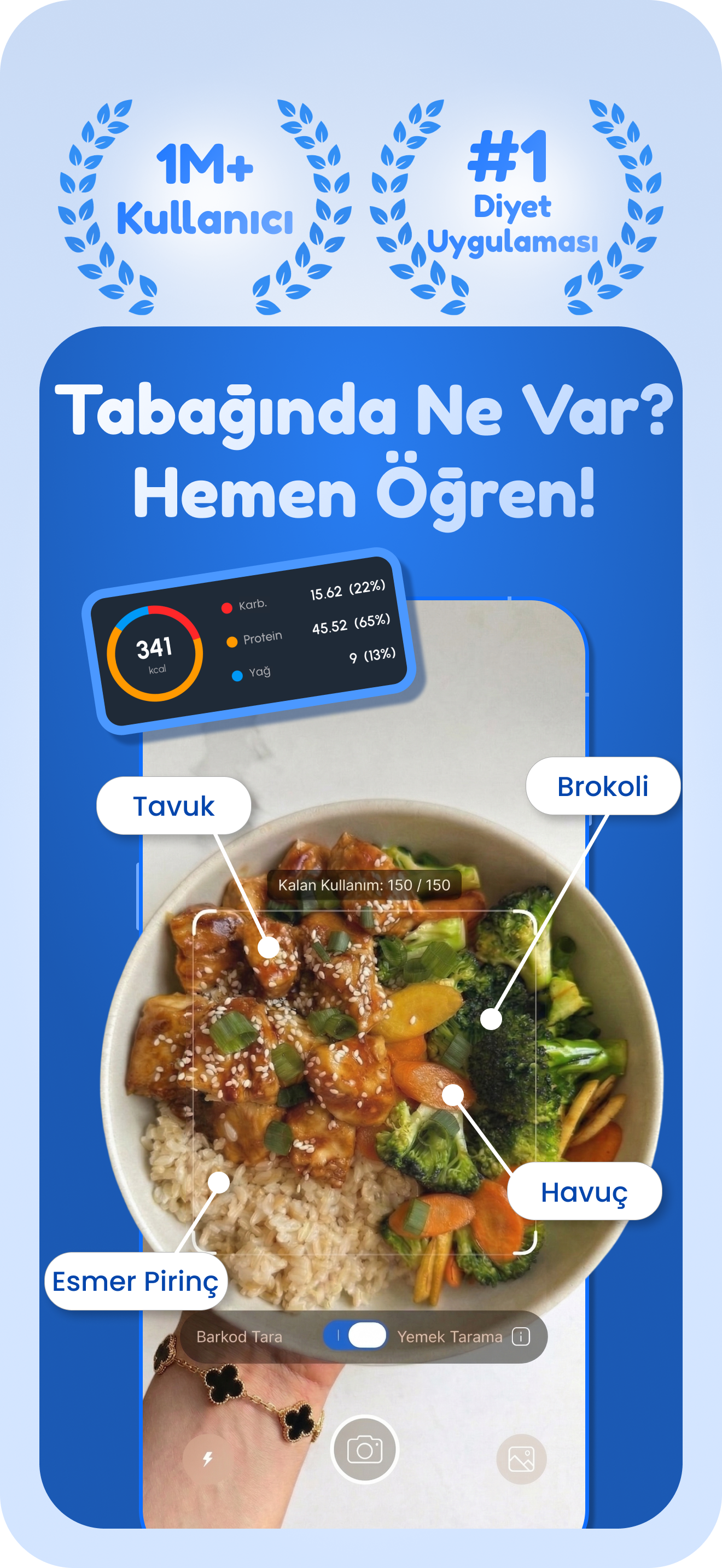 DiyetZeka fotoğrafla yemek kalori analizi